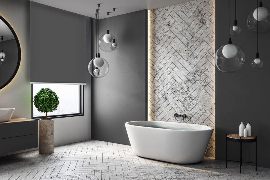 Rollo Levigo 3733 in grau - Badezimmer