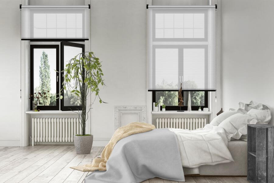 Rollo Risa 3749 in grau - Schlafzimmer