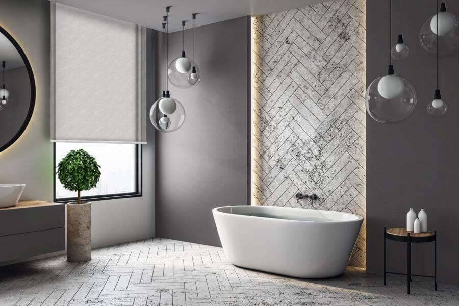 Rollo Rizzo 3751 in beige - Badezimmer