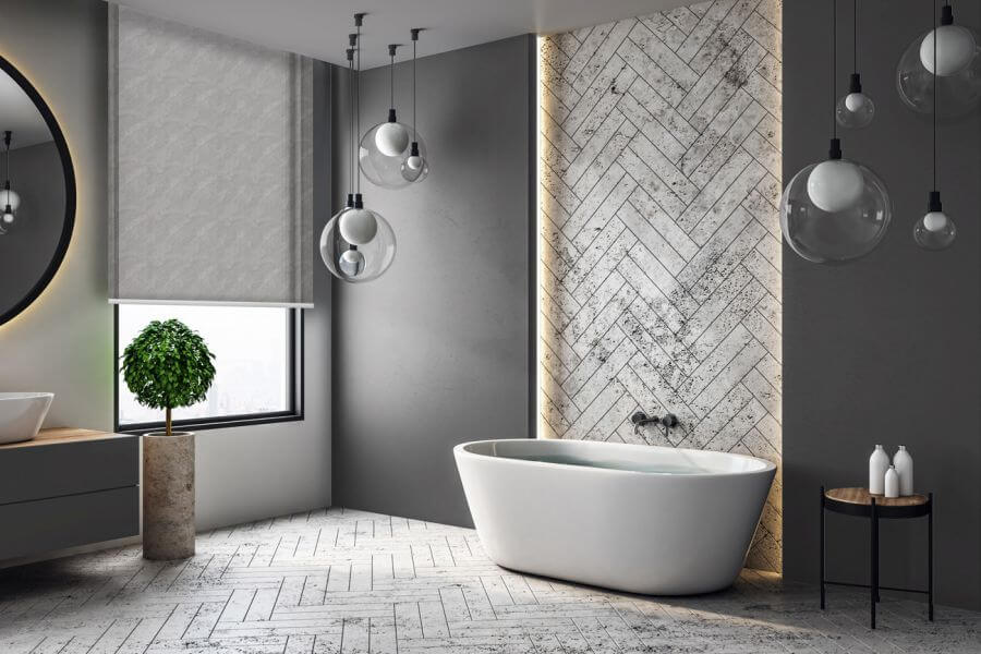 Rollo Rizzo 3752 in grau - Badezimmer
