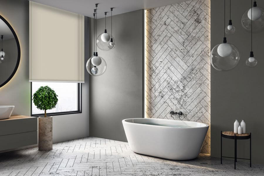 Rollo Sotti 3718 in sandbeige - Badezimmer
