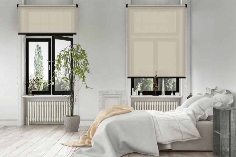 Rollo Sotti 3718 in sandbeige - Schlafzimmer