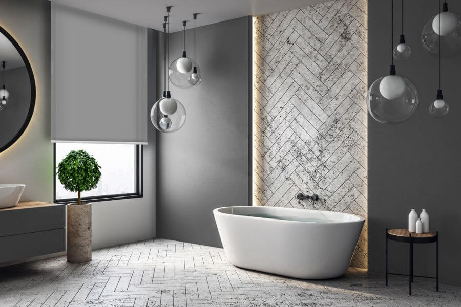 Rollo Sotti 3719 in Grau - Badezimmer