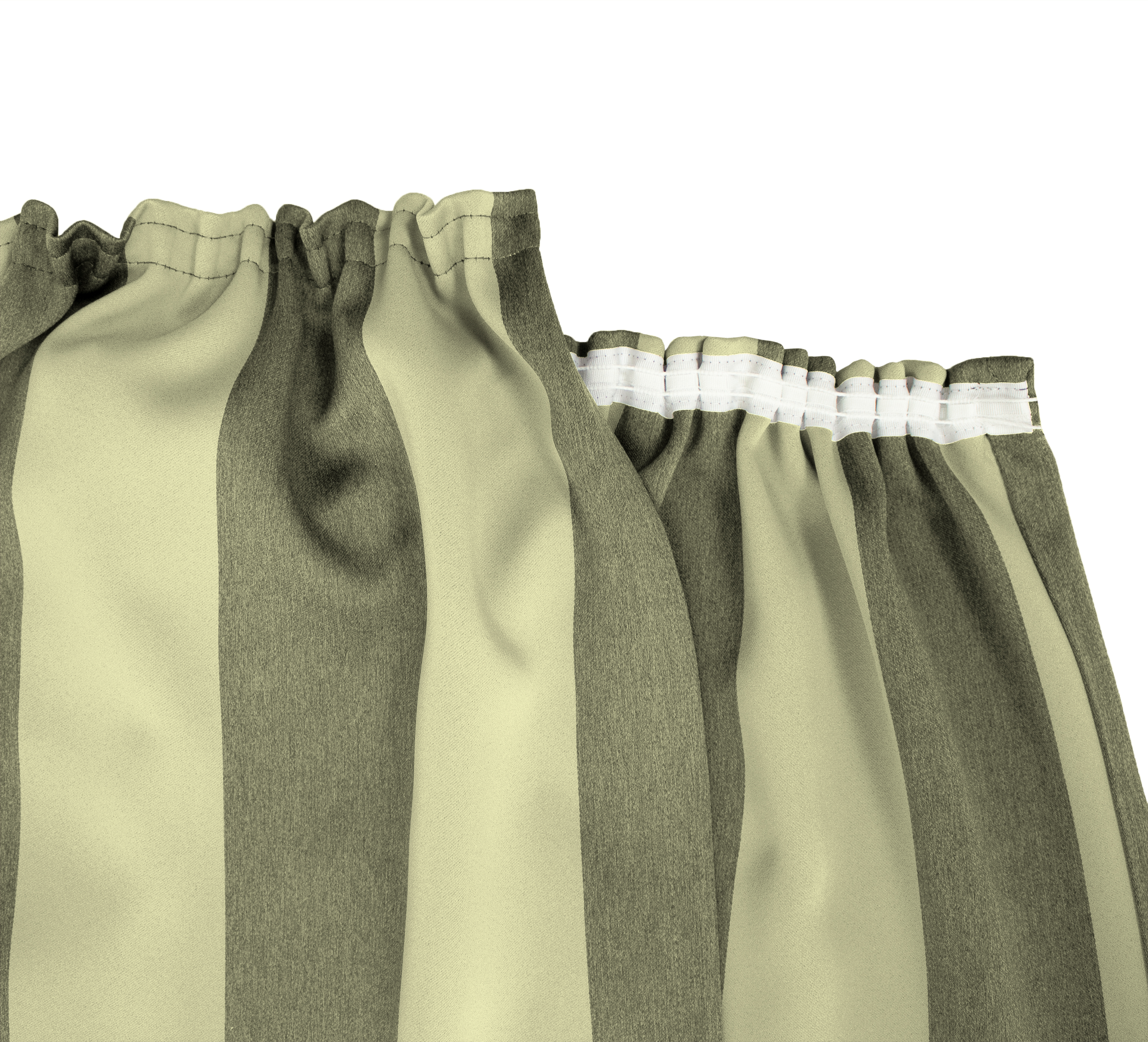 Khaki Kräuselband Detail