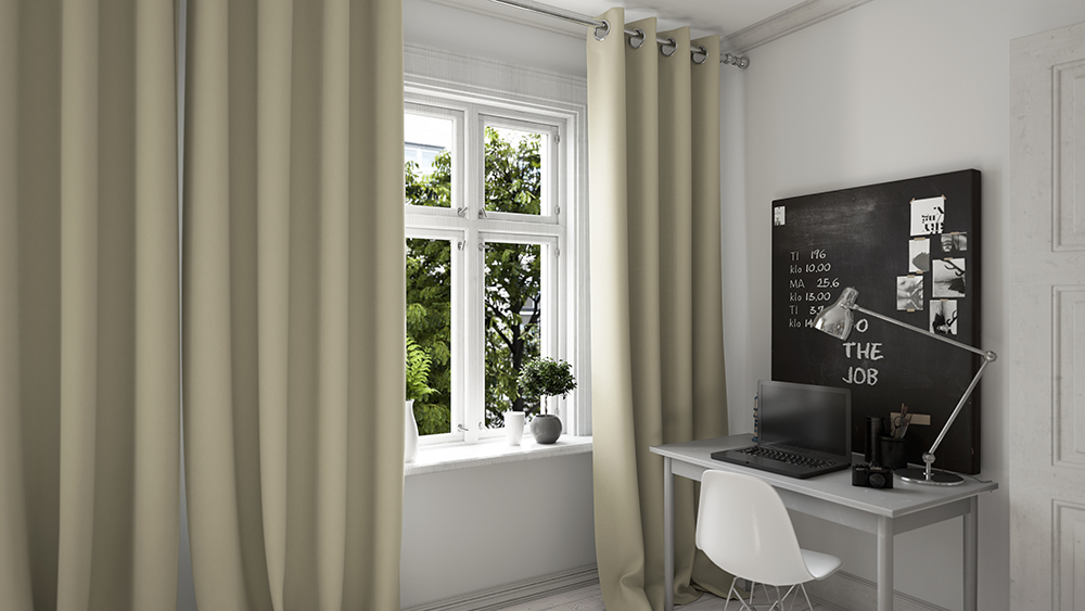 Dunkelbeige Arbeitszimmer 1