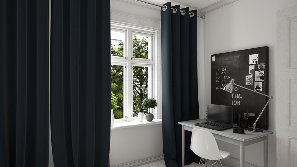 Dunkelblau Arbeitszimmer 1