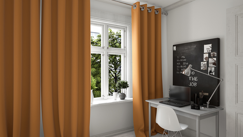 Goldorange Arbeitszimmer 1