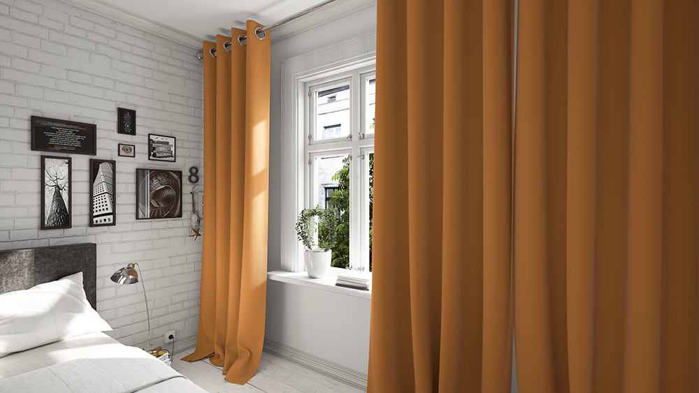 Goldorange Schlafzimmer 2