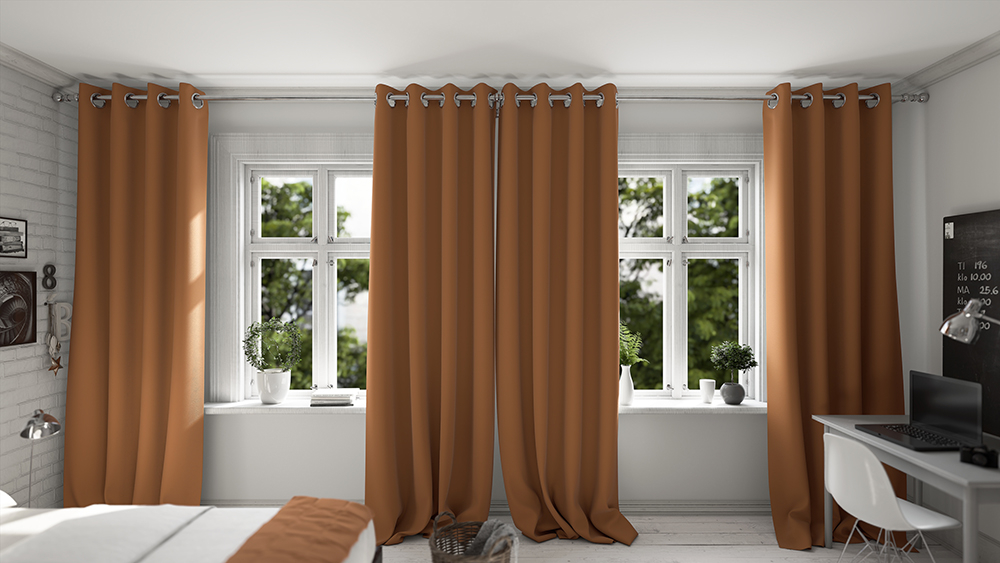Zartorange Schlafzimmer 1