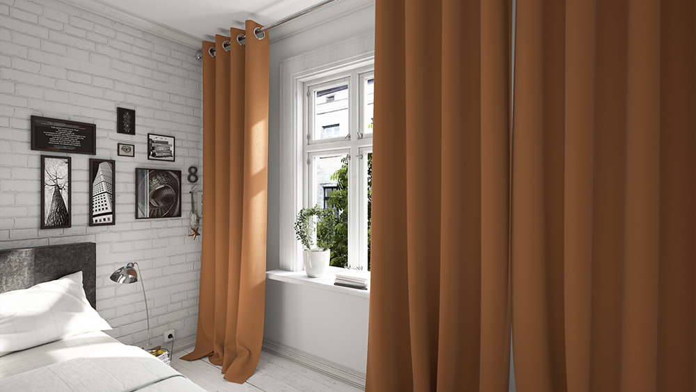Zartorange Schlafzimmer 2