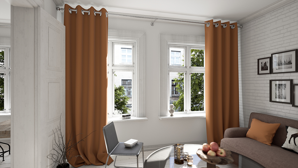 Zartorange Wohnzimmer