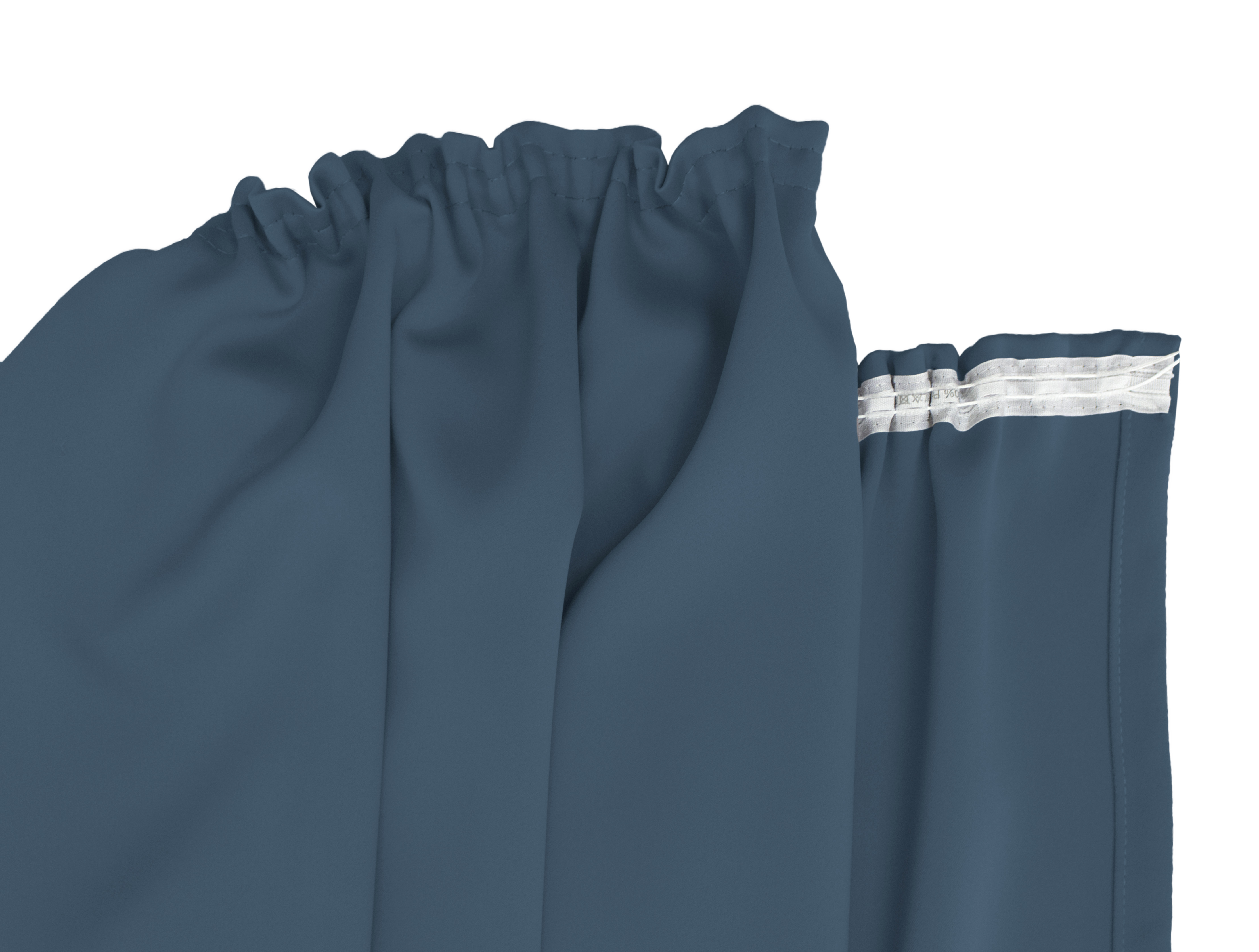 Mittelblau Kräuselband Detail