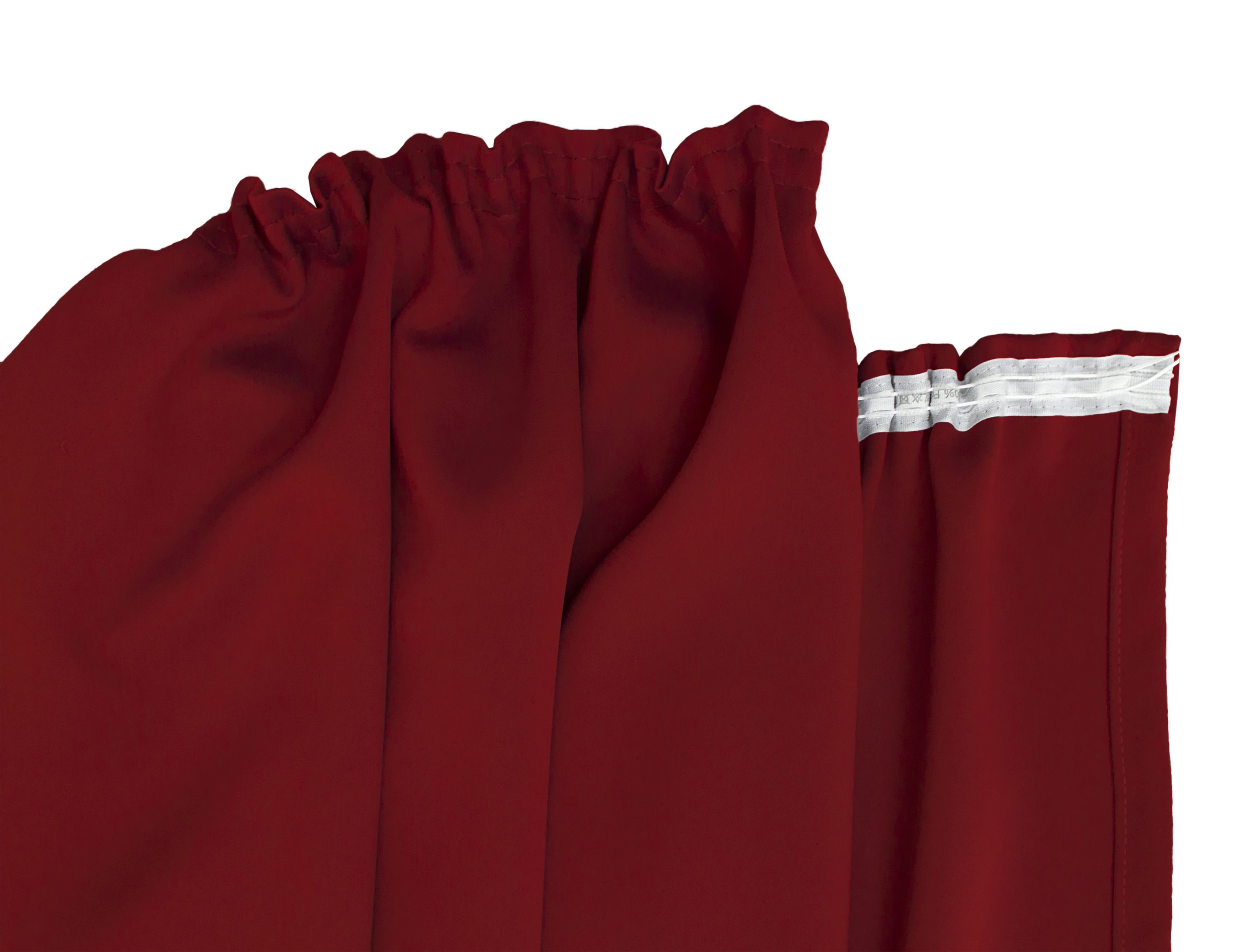 Knallrot Kräuselband Detail