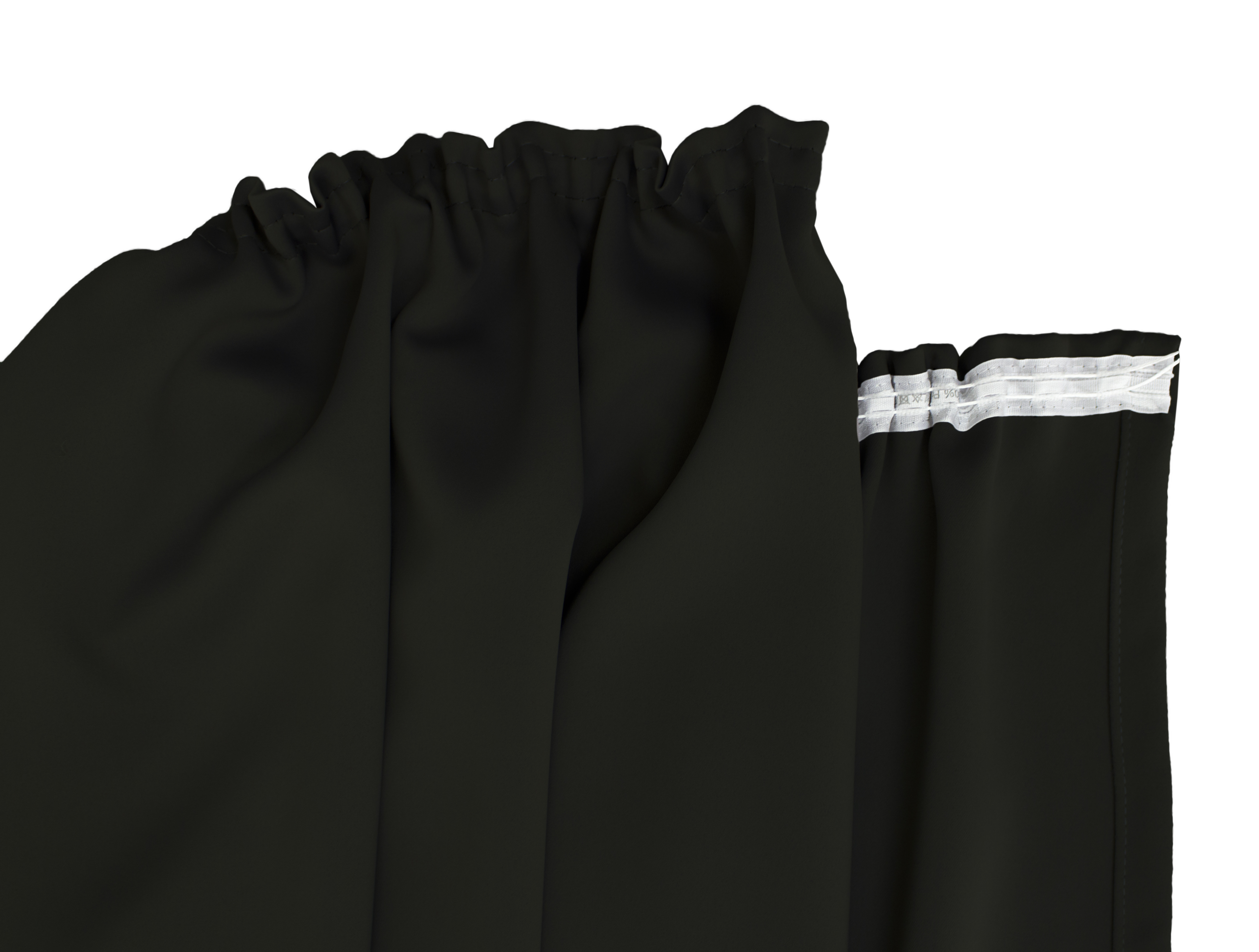 Schwarz Kräuselband Detail