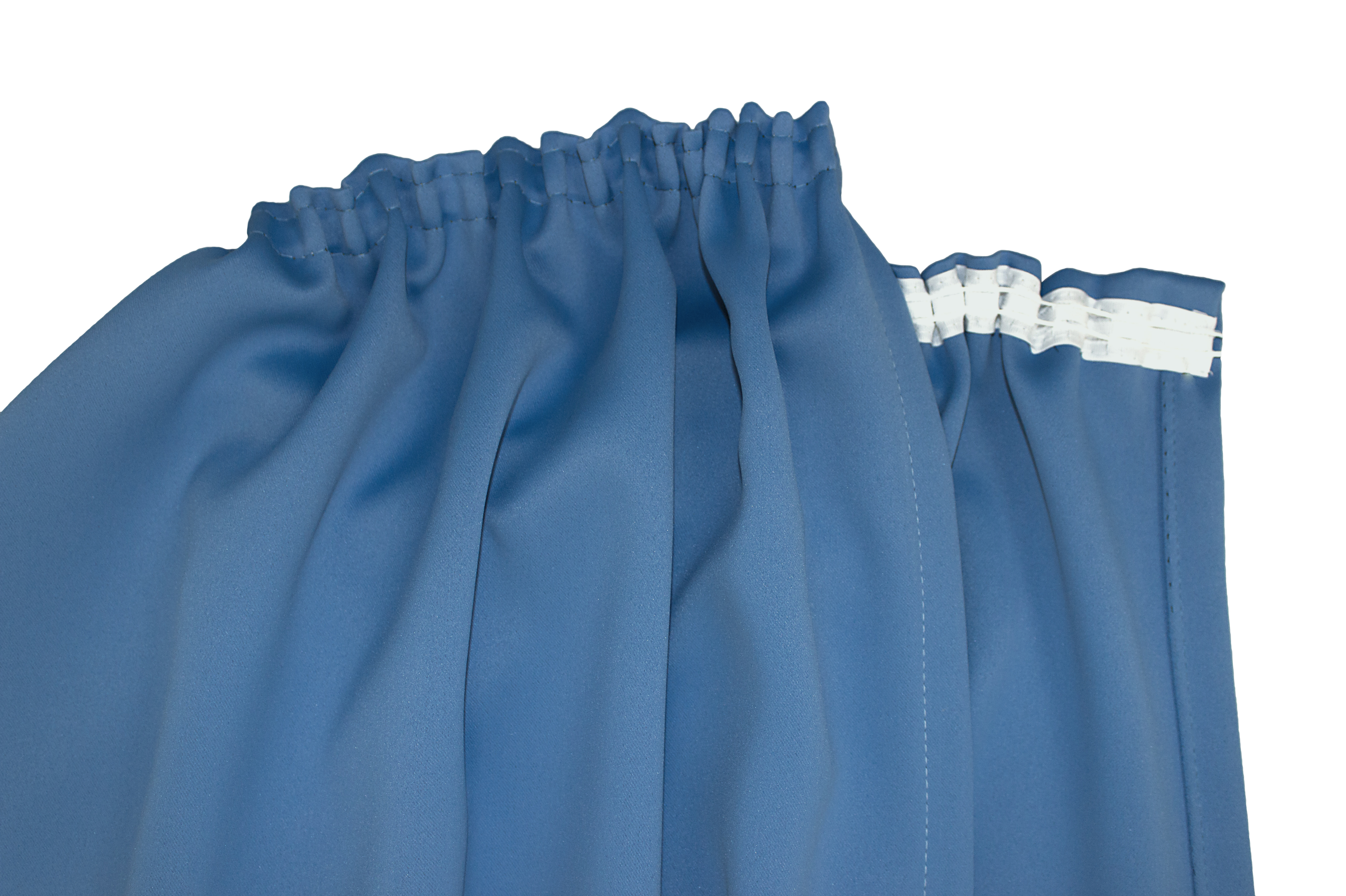 Himmelblau Kräuselband Detail