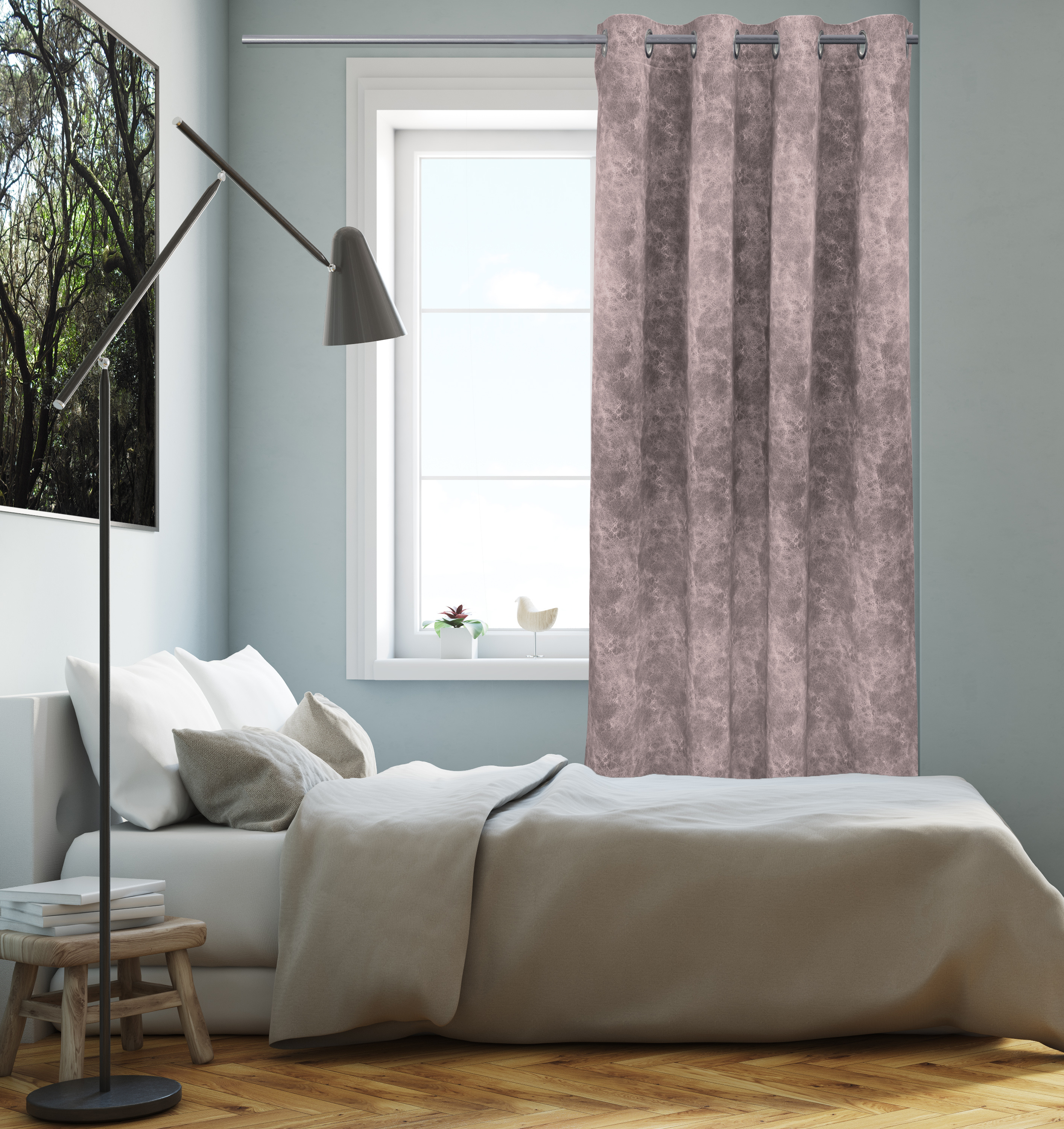 Rosenholz Ösenschal Fenster