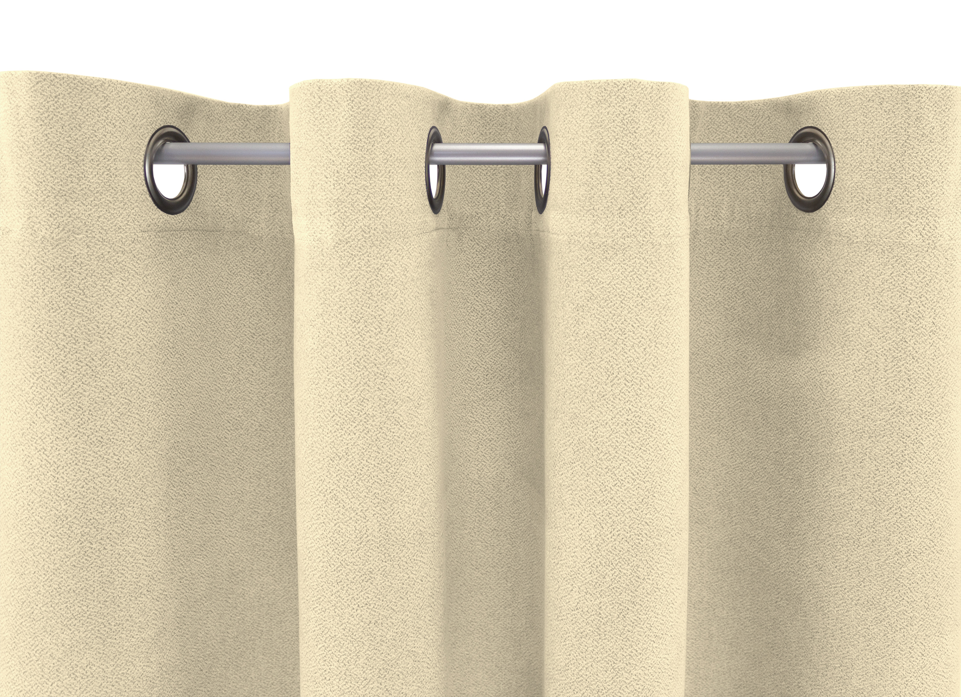 Beige Ösenschal Aufhängung