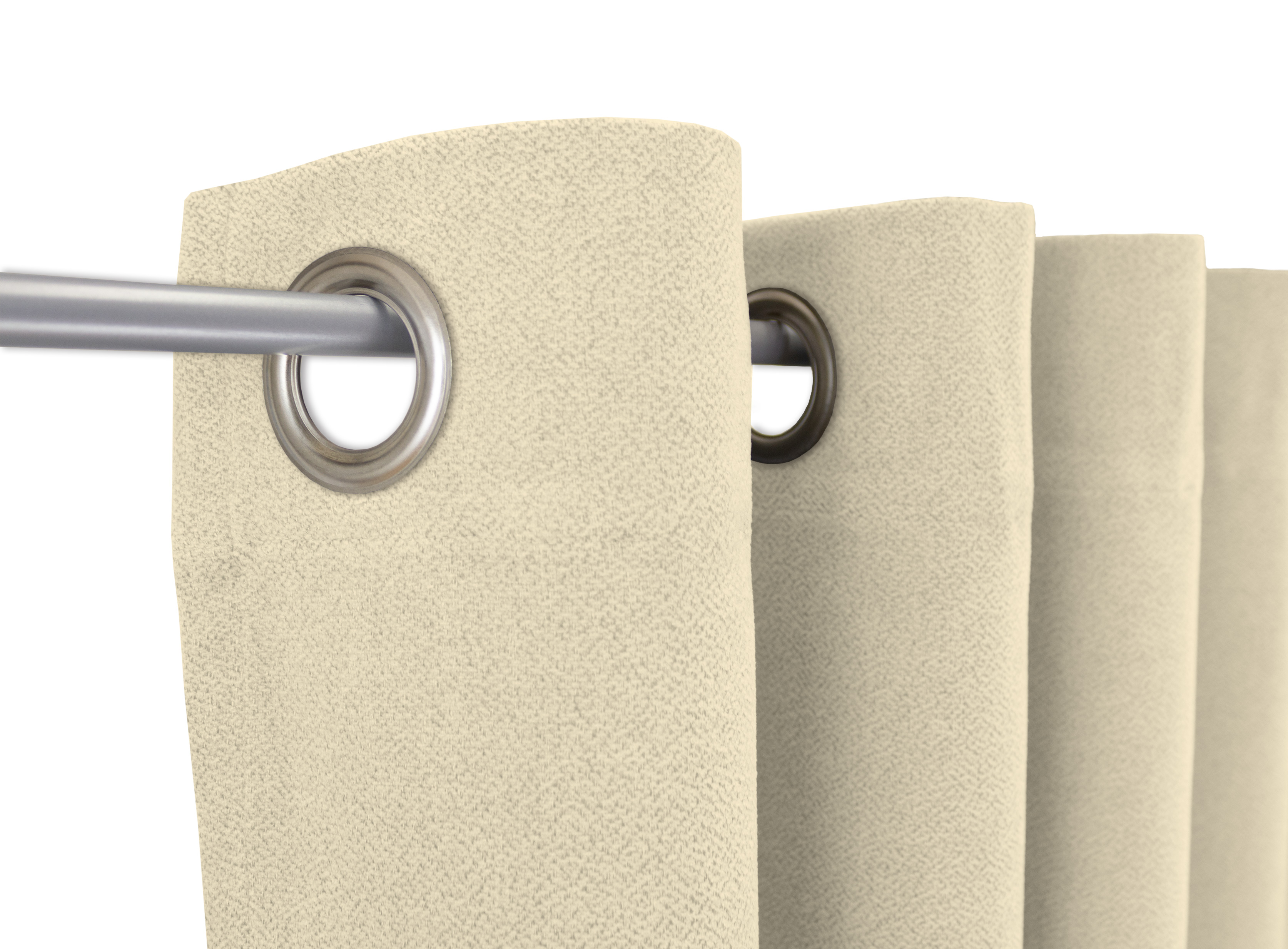 Beige Ösenschal Aufhängung