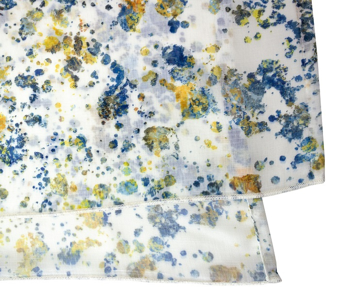 Blaugelb Kante Detail