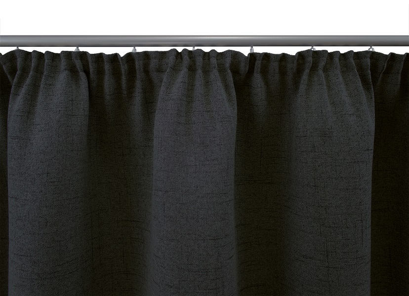 Anthrazit Kräuselband Aufhängung Detail