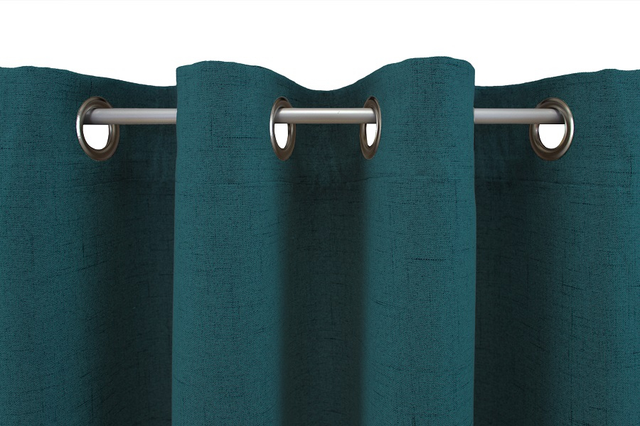 Blau Ösenschal Aufhängung Detail
