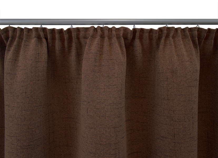 Braun Kräuselband Aufhängung Detail
