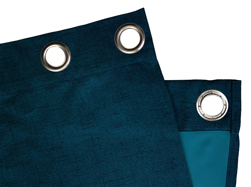 Dunkelblau Ösenschal Detail