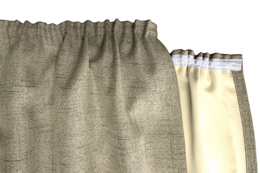 Graubraun Kräuselband Detail