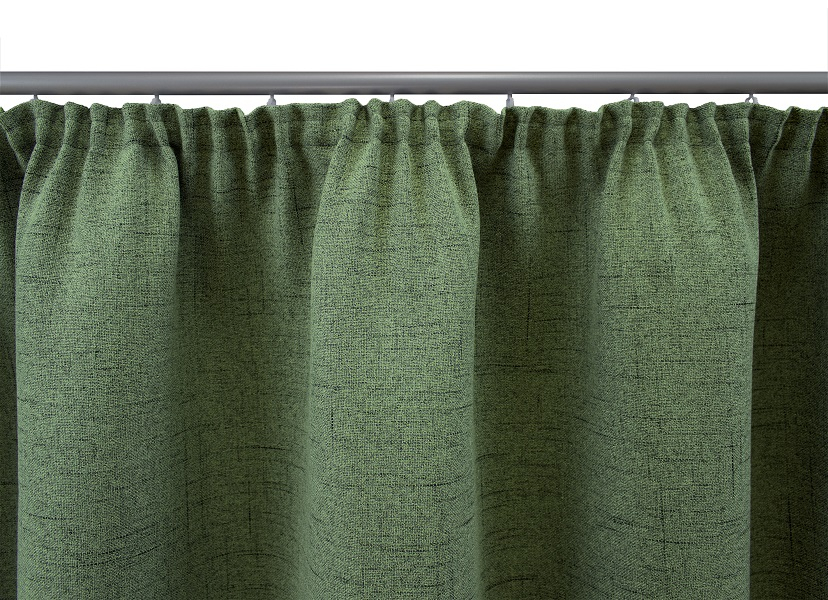 Grün Kräuselband Aufhängung Detail