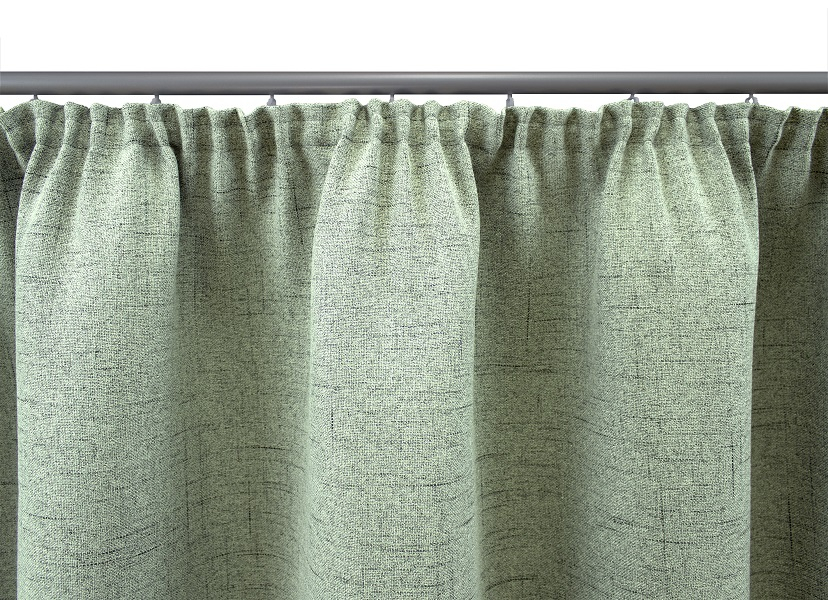 Mintgrün Kräuselband Aufhängung Detail