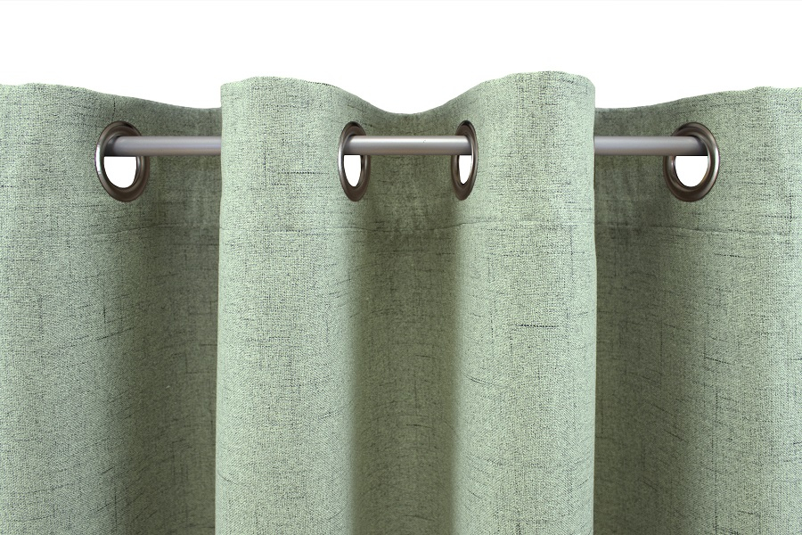 Mintgrün Ösenschal Aufhängung Detail