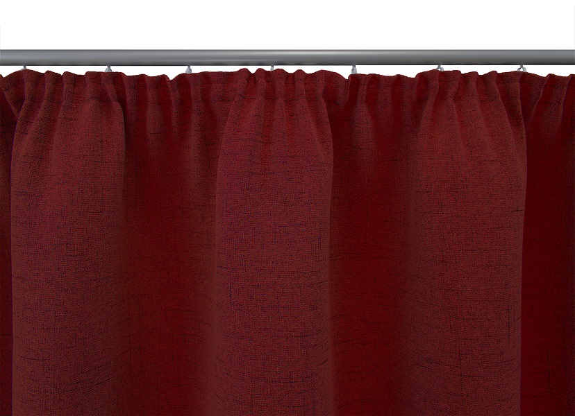 Rot Kräuselband Aufhängung Detail