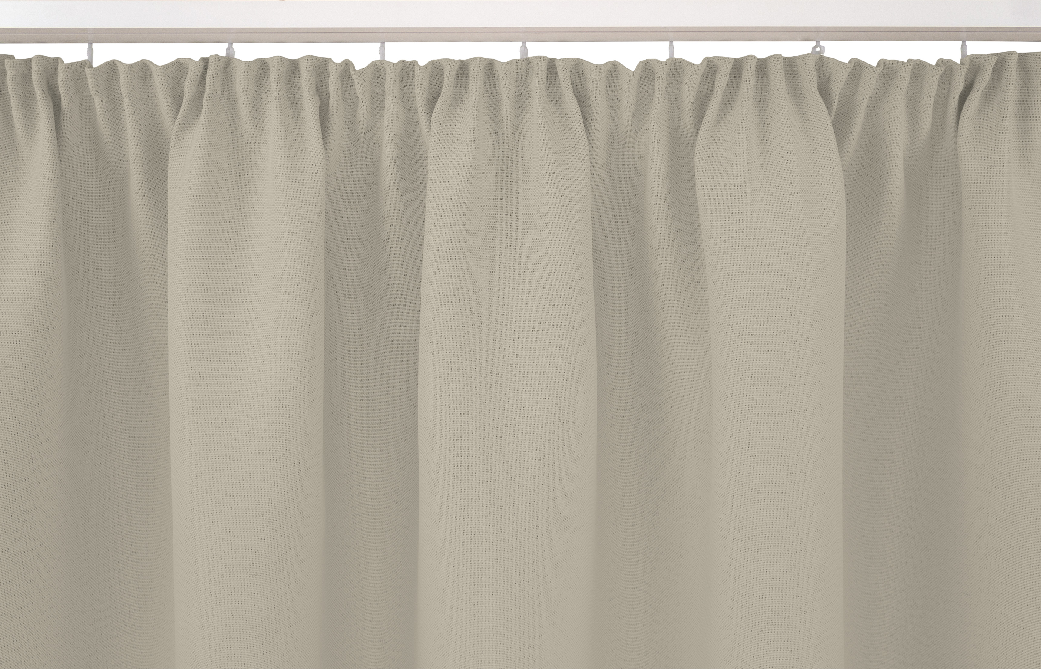 Beige Kräuselband Aufhängung