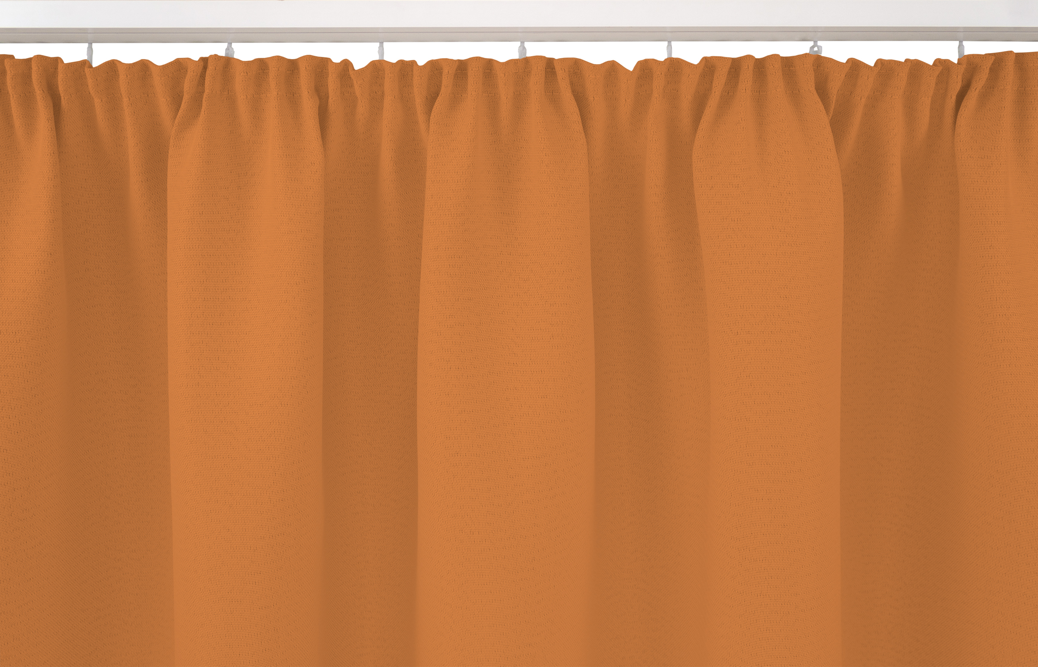 Orange Kräuselband Aufhängung