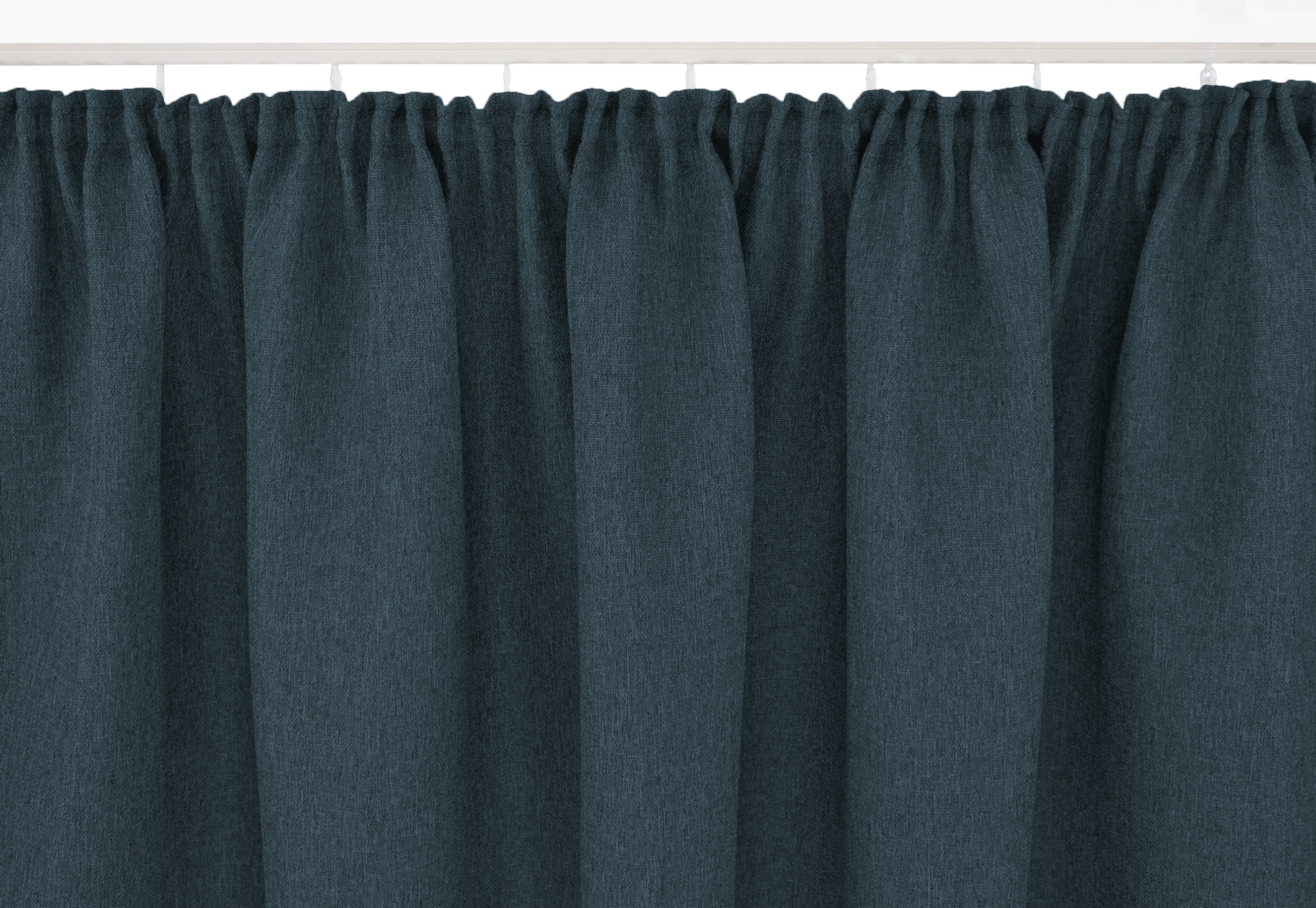 Blau Kräuselband Aufhängung