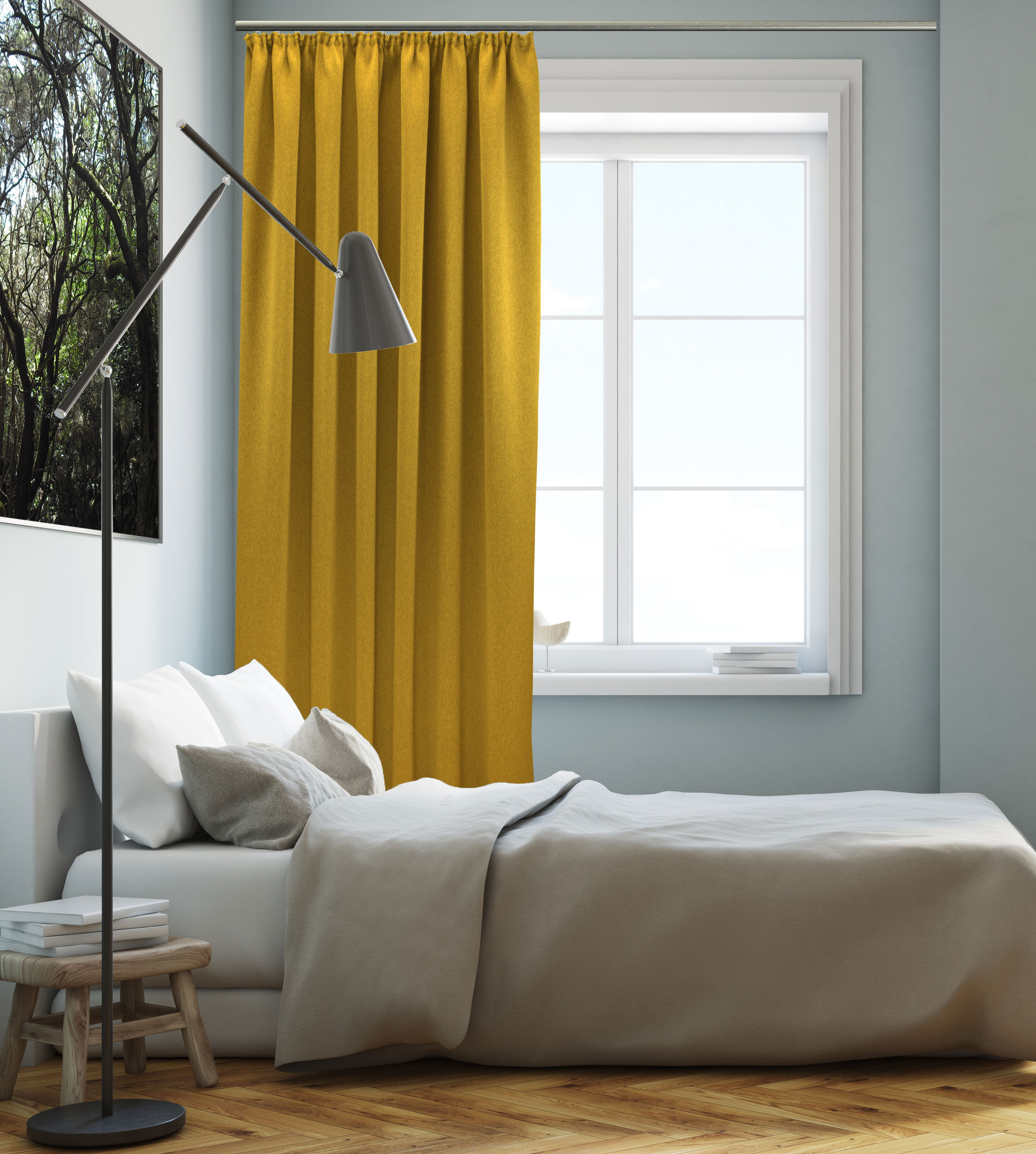 Gelb Kräuselband Schlafzimmer