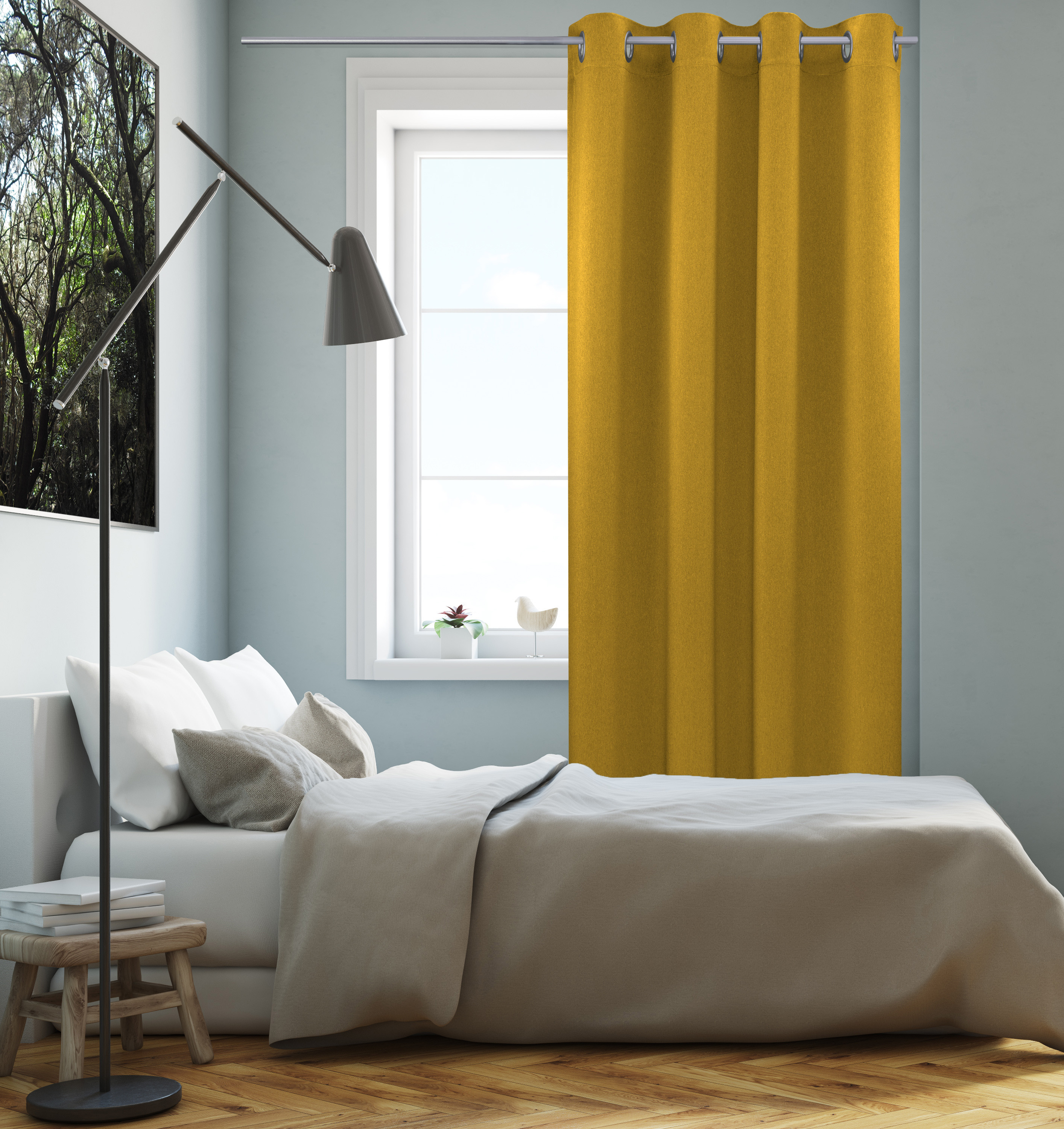 Gelb Ösen Schlafzimmer