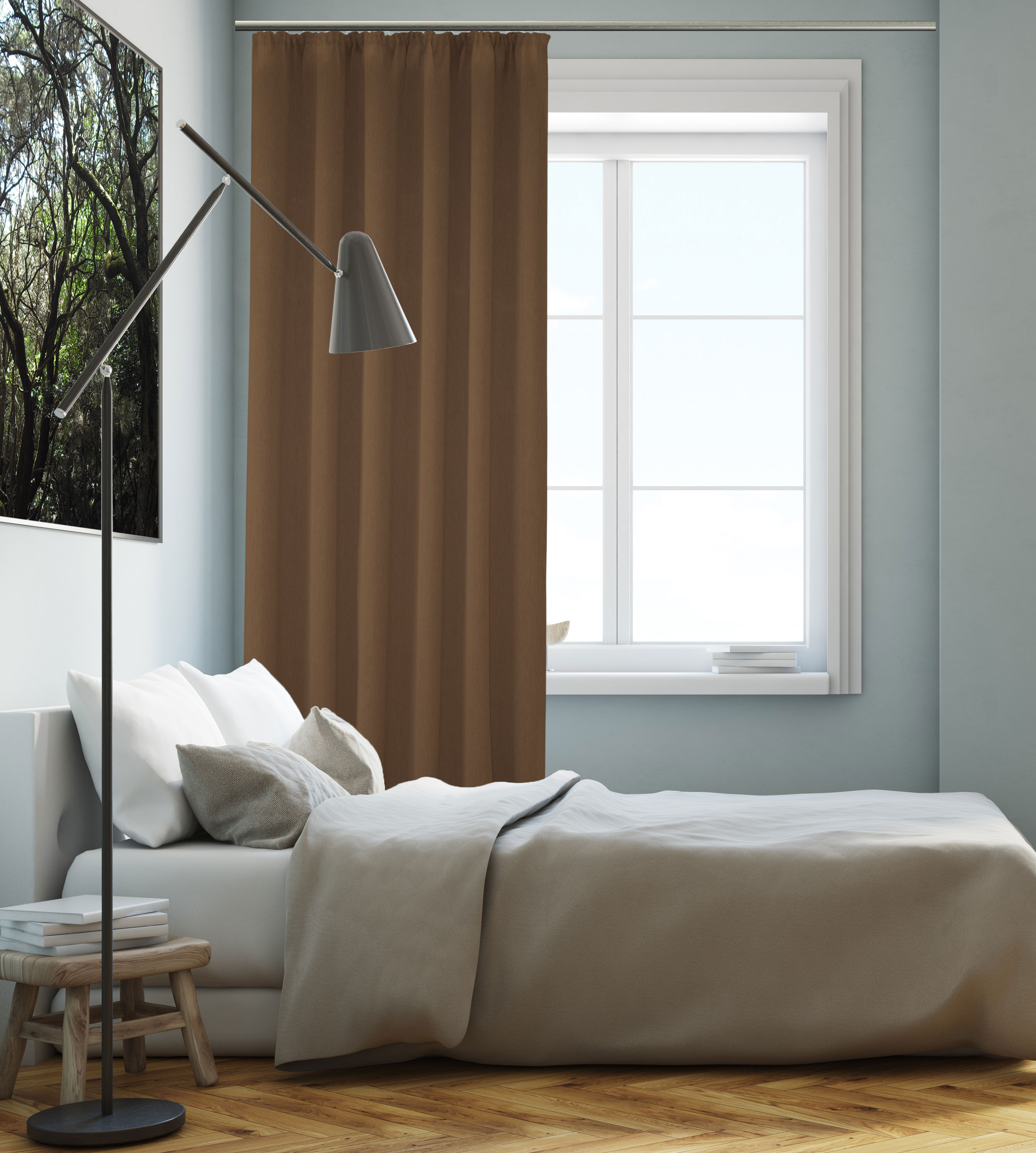 Braun Kräuselband Schlafzimmer