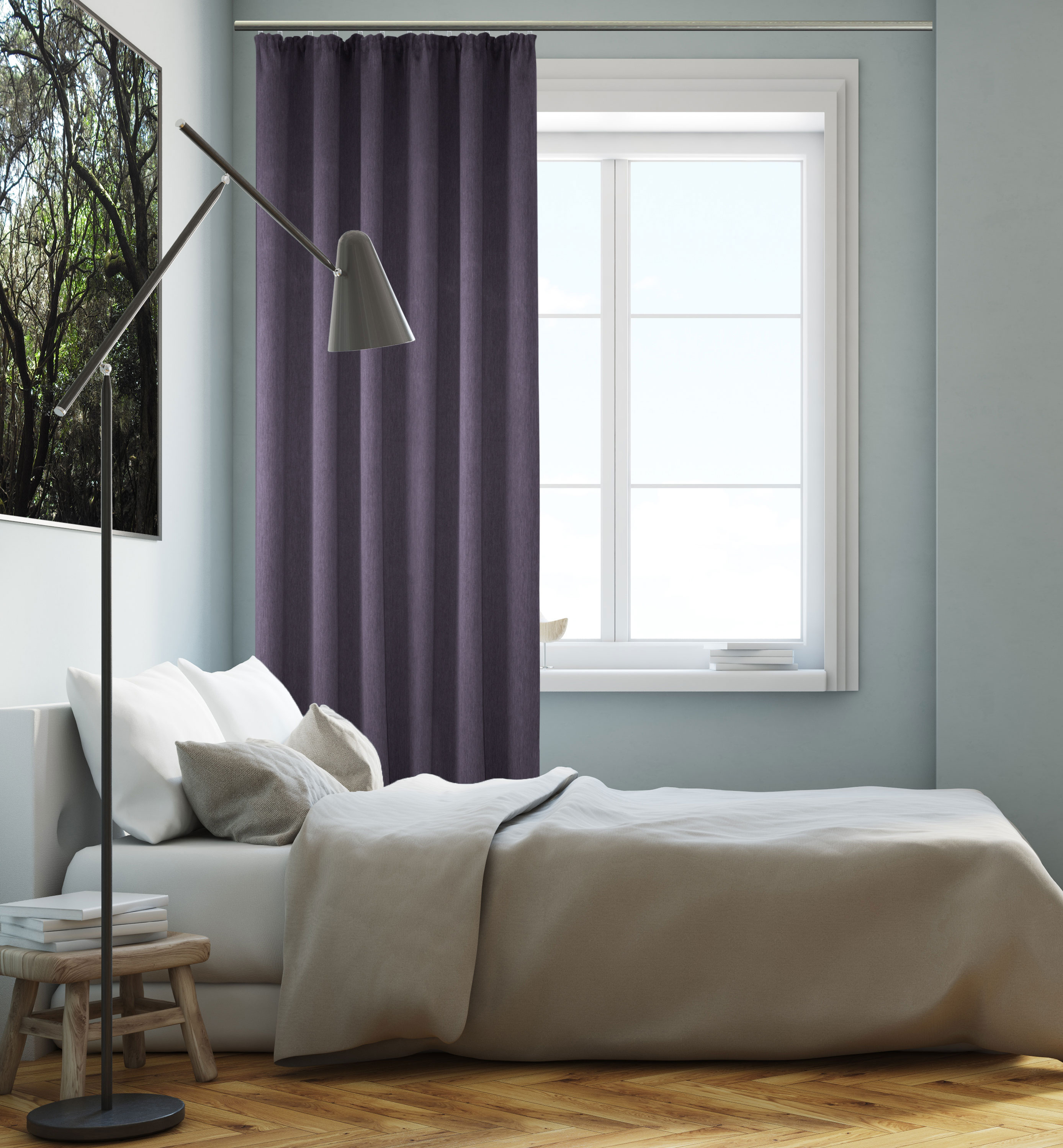 Violett Kräuselband Schlafzimmer