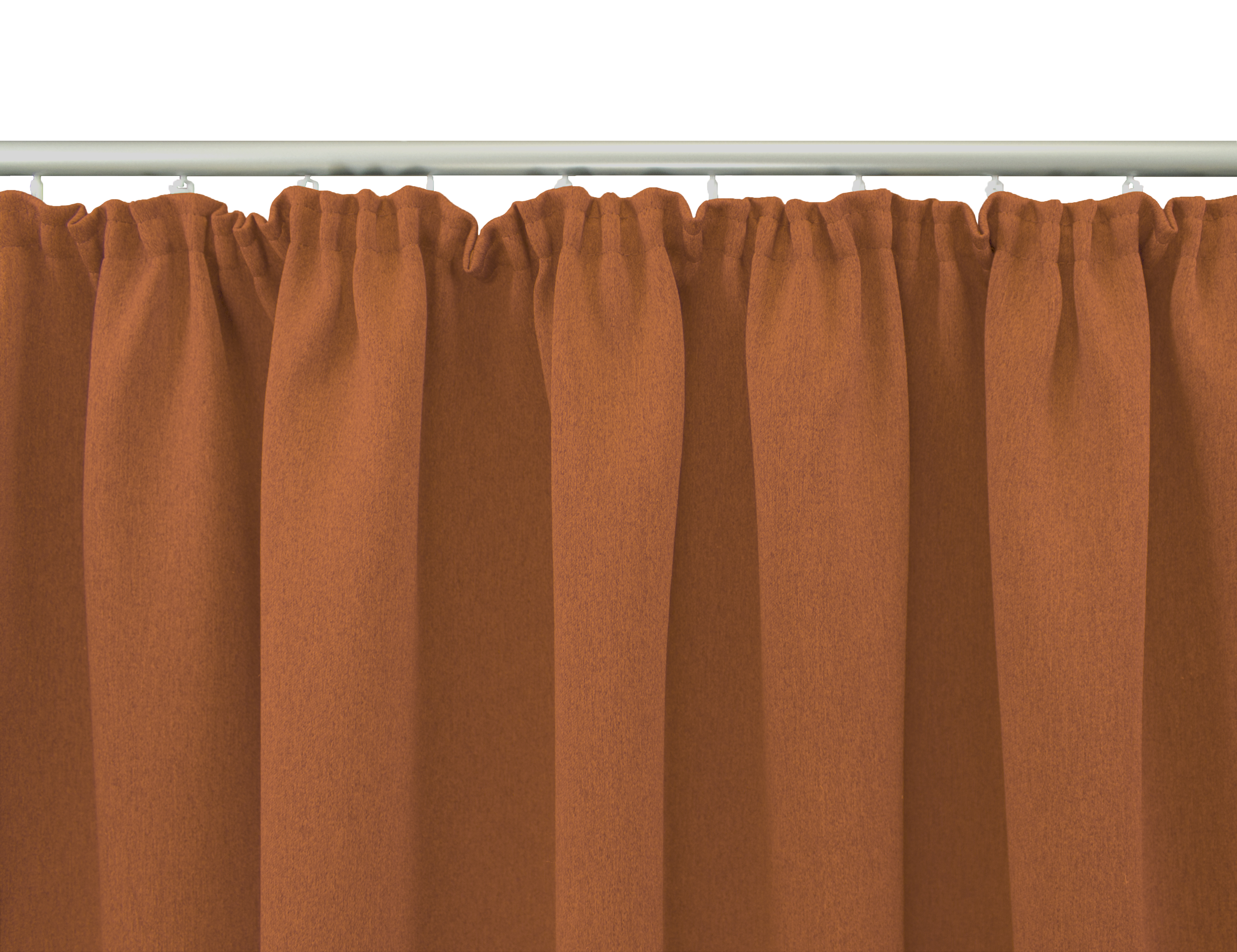 Orange Kräuselband Aufhängung