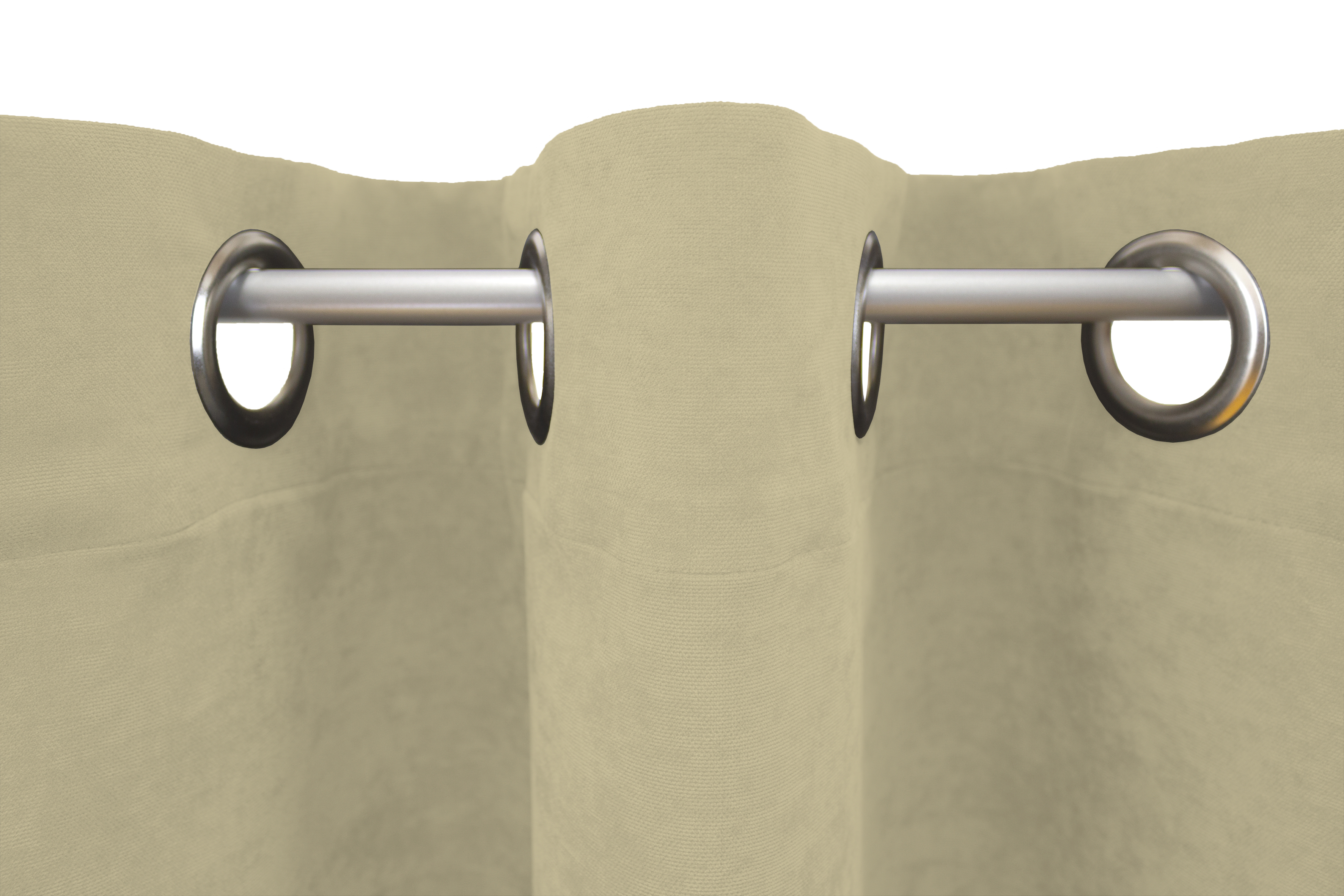 Beige Ösen Aufhängung