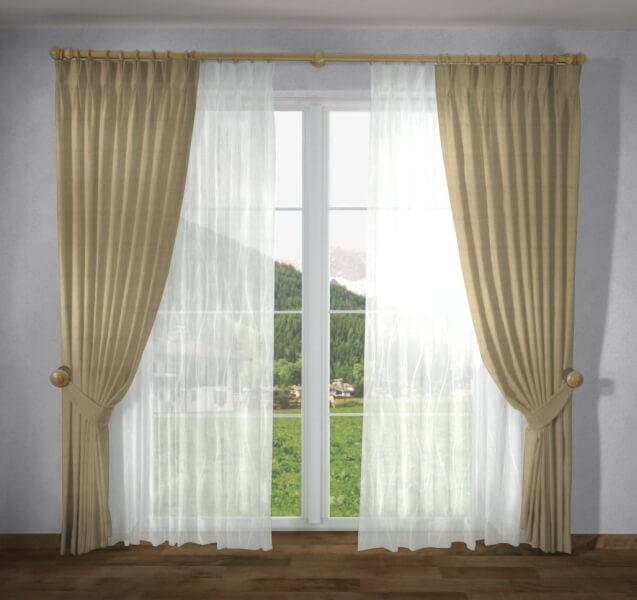 Weiß Kräuselband Deko Wohnzimmer