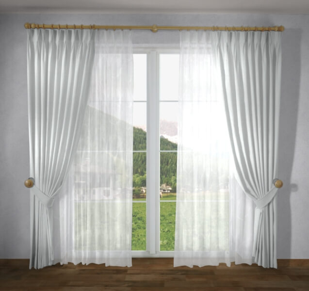 Gardine Dolo Weiß Deko Fenster