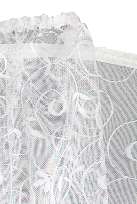Weiß Kräuselband Detail Rückseite