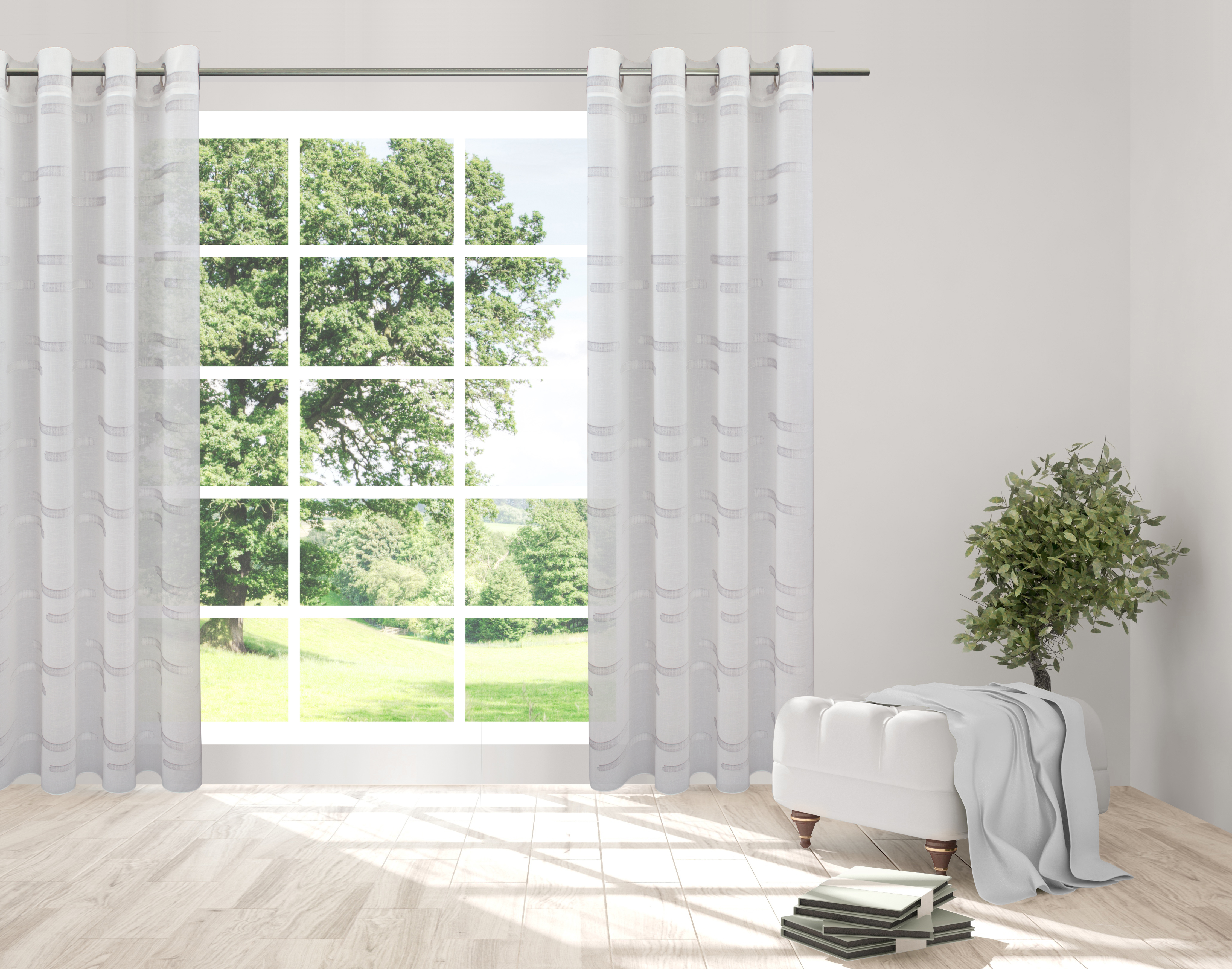 Grau Ösen Fenster