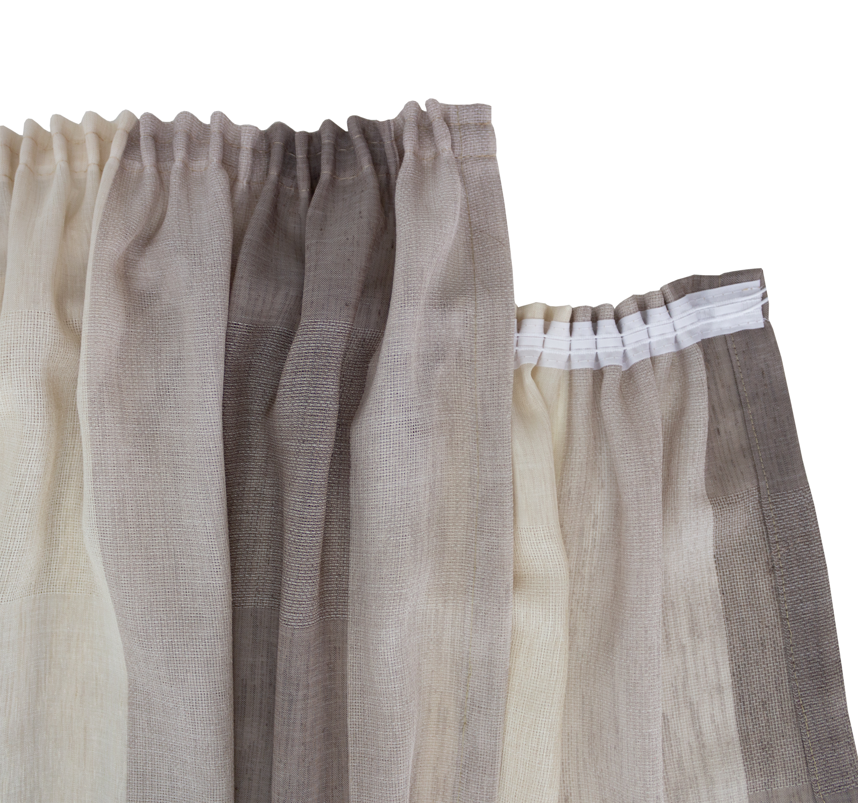 Beige-Braun Kräuselband