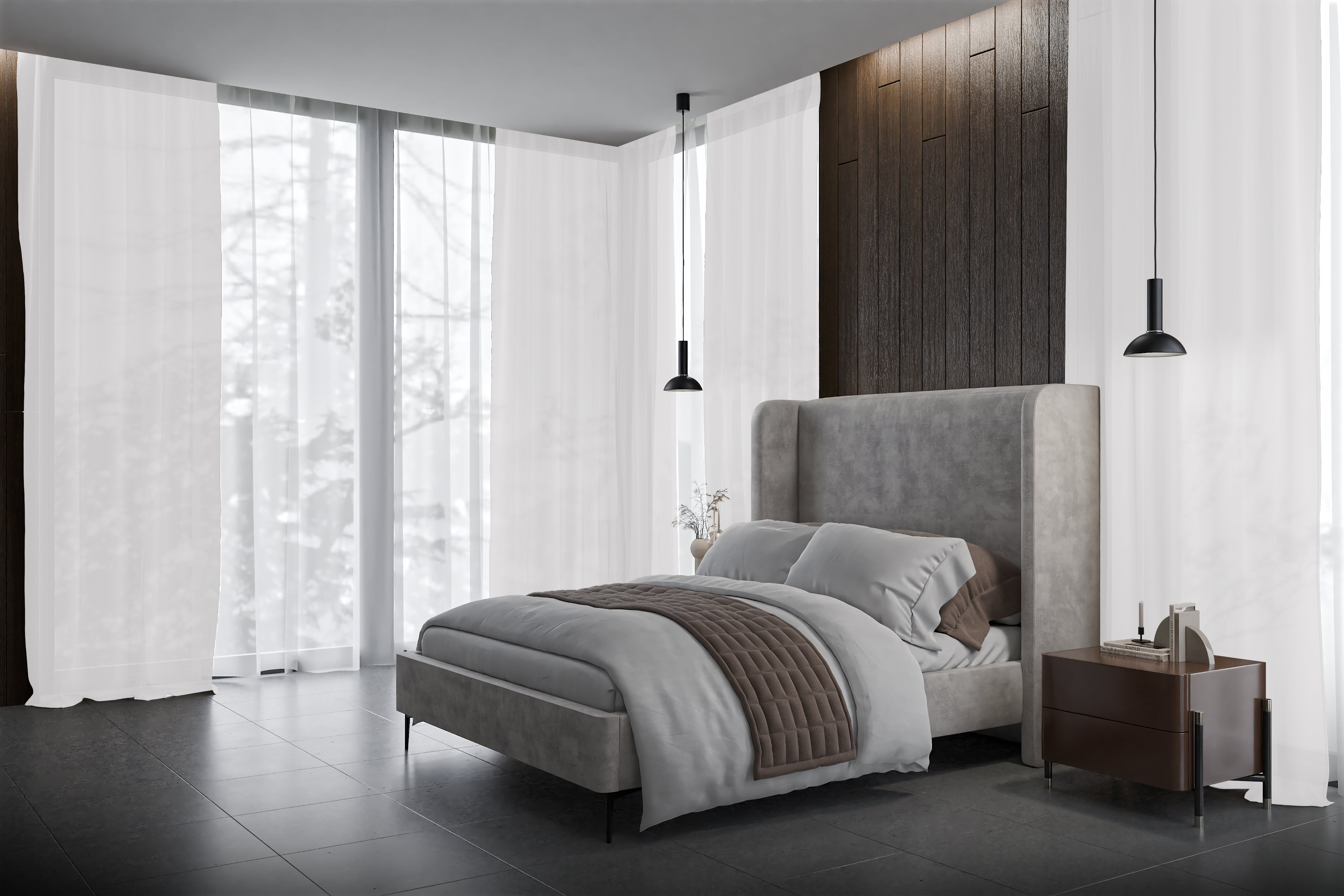 Vorhang Portivia 8347 Schlafzimmer
