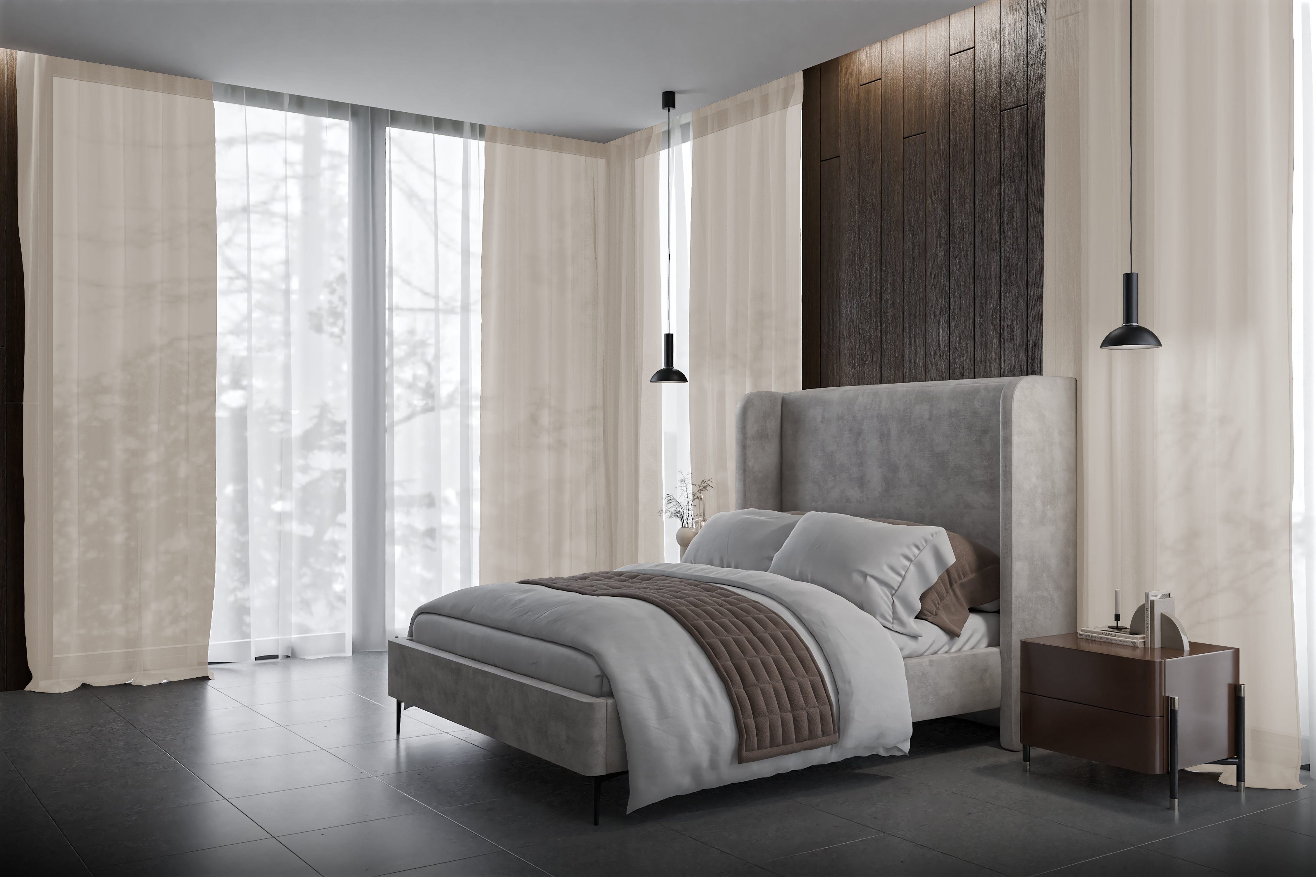 Vorhang Portivia 8348 Schlafzimmer