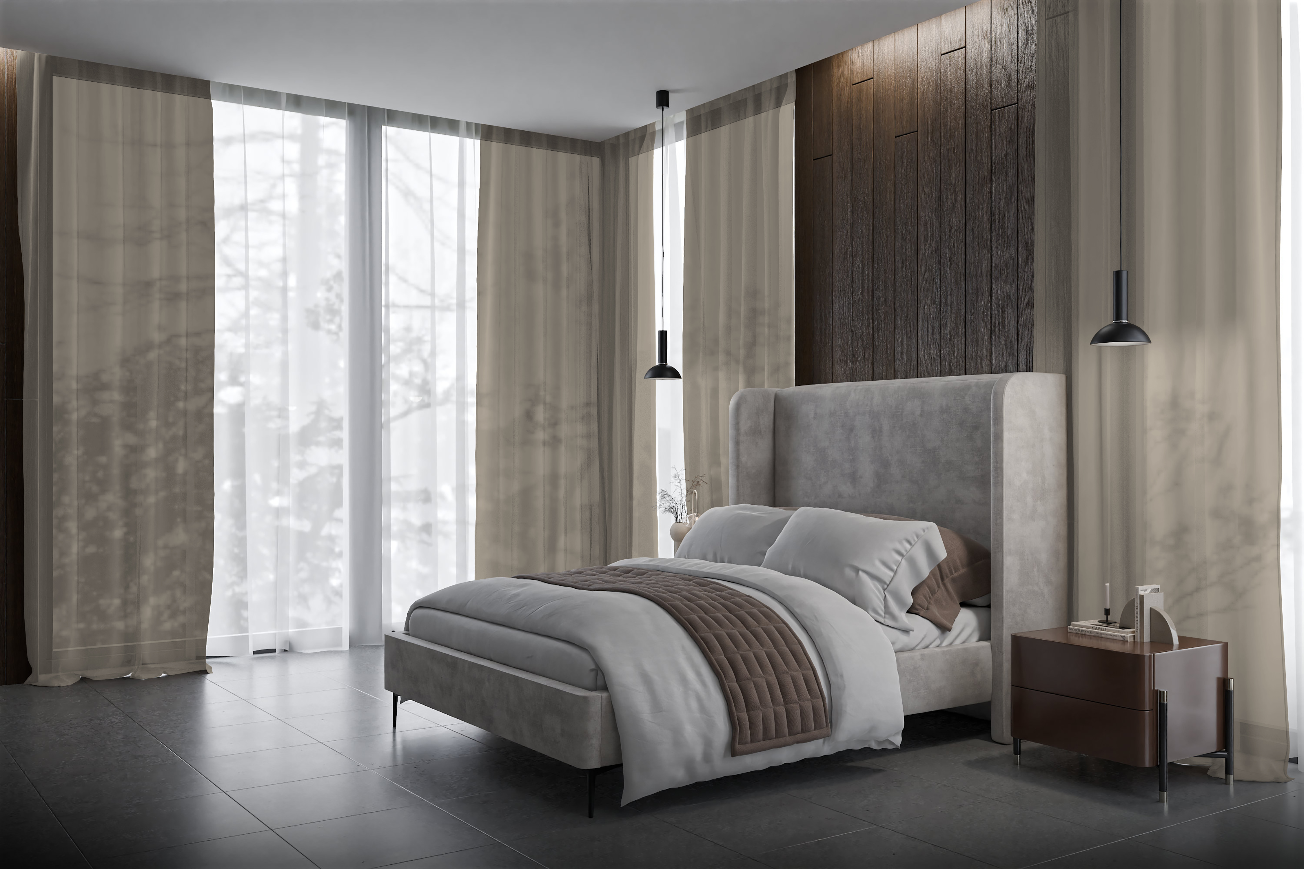 Vorhang Portivia 8349 Schlafzimmer
