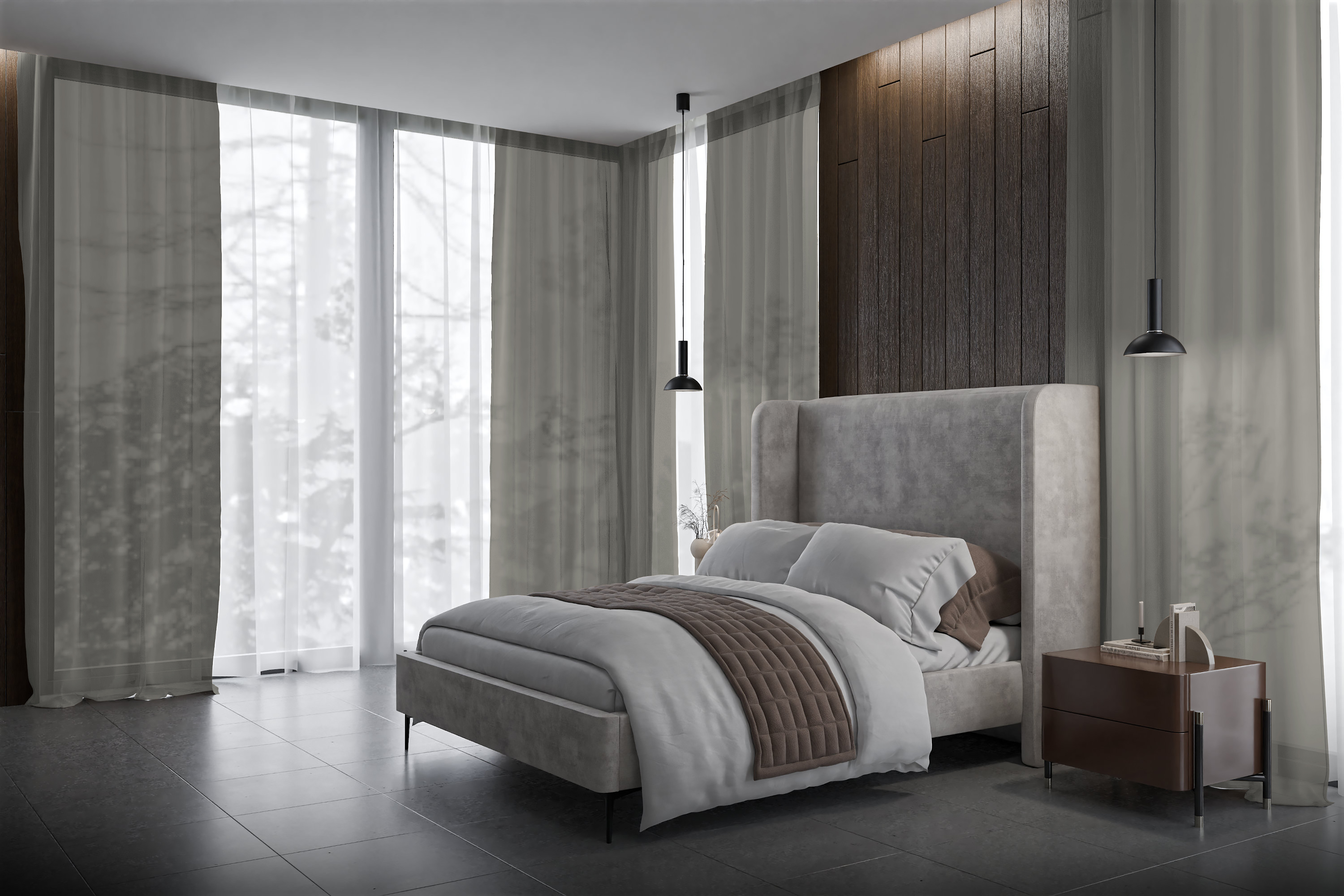 Vorhang Portivia 8350 Schlafzimmer